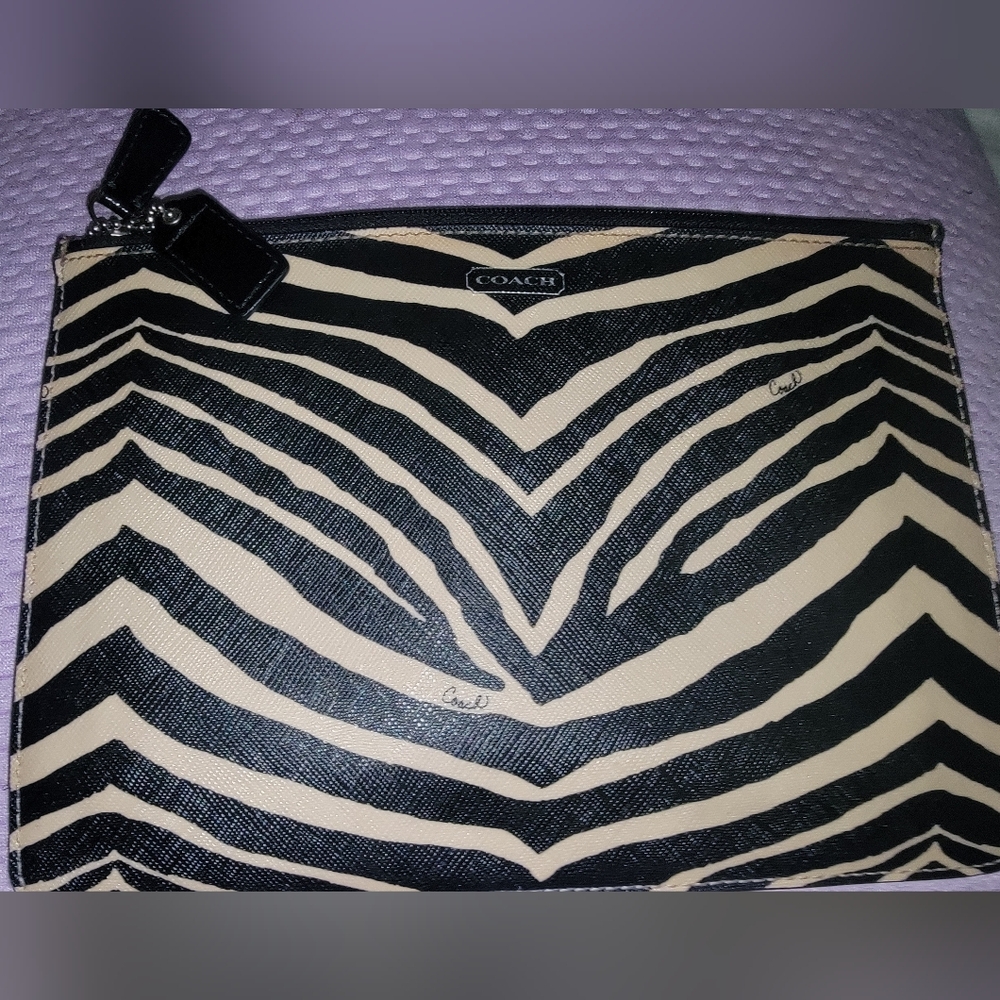 Coach Zebra Print Clutch